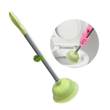 Imagem de Desentupidor De Vaso Sanitário Privada Manual Com Cabo - Bompack