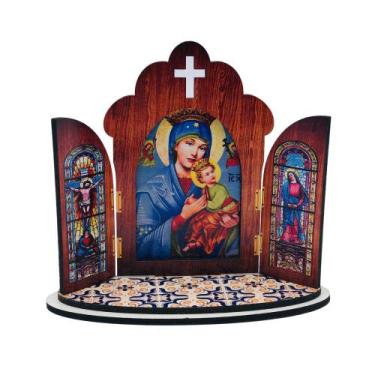 Imagem de Capela Portuguesa Nossa Senhora do Perpétuo Socorro Madeira MDF - FORN