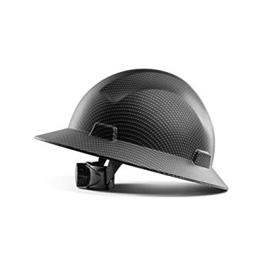 Imagem de LANON Protection Capacete de Proteção de Aba Completa com Design Personalizado de Fibra de Carbono Lanon, Osha Construction Work Aprovado, Capacete de Segurança Frp com Suspensão de Catraca Ajustável