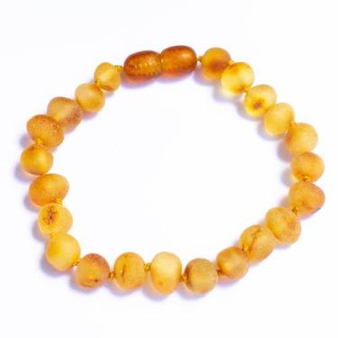 Imagem de Pulseira e Tornozeleira 20cm Âmbar Báltico Mel Não Polido - Âmbar Orig