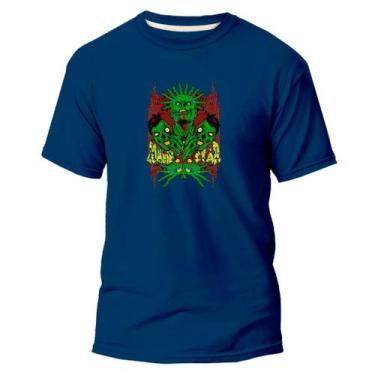 Imagem de Camiseta Basica Premium Estampa Digital Monstro Zombie  - NoBrand, Azu