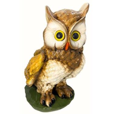 Imagem de 1 Coruja em Resina Espanta Pombos Realista Escultura Decorativa - LZ D