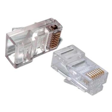 Imagem de Plug Conector RJ45 Macho Cat 5e 8 vias - Crimpar - Diversos