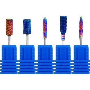Imagem de Kit 5 Brocas Tungstênio Unha Gel Acrigel Porcelana - oem