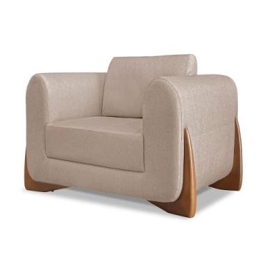 Imagem de Poltrona Estofada Decorada Sala Quarto Escritório Leitura Balenza - Ma