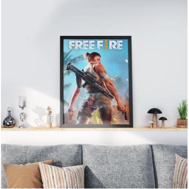 Imagem de Quadro Decorativo Moldura Preta 30x40cm Free Fire - Gueds Store