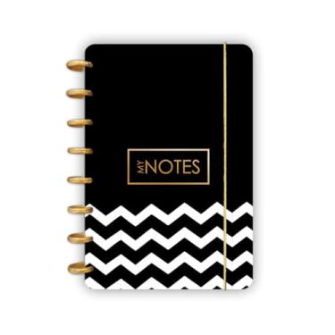 Imagem de Caderno de Disco Flex A5 Zig Zag Preto com 80 folhas abyara graf (tipo caderno inteligente)