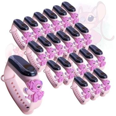 Imagem de Kit 20 Relógio Digital Angel Led Menina Prova D'água namorada do Stitc