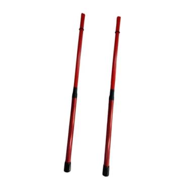 Imagem de simhoa Baquetas, escovas de tambor, escovas de arame de tambor, comprimento de 40 cm para apresentações acústicas de bandas de rock para crianças, Vermelho