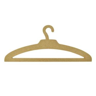 Imagem de Kit 5 Cabide com Base para Roupa 41x17mdf 9mm Madeira - ATACADÃO DO AR