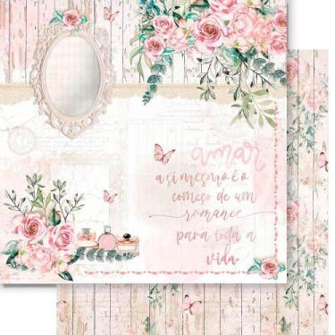 Imagem de Folha para Scrapbook Dupla Face Elôi Fachado - Coleção Shabby Chic - A