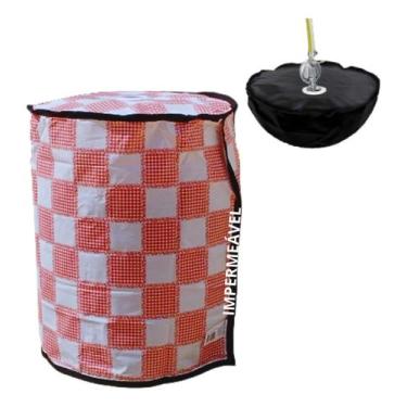 Imagem de Capa Para Botijão 13kg  evita gorduras sujeira impermeável abrigo enfe