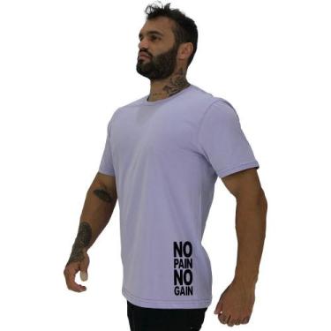 Imagem de Camiseta Tradicional Masculina MXD Conceito Estampa Lateral No Pain No