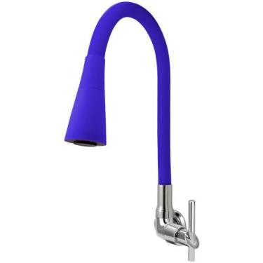Imagem de Torneira Gourmet Cozinha Flexível Cone 2 Jatos Azul Parede - TFC, Vola