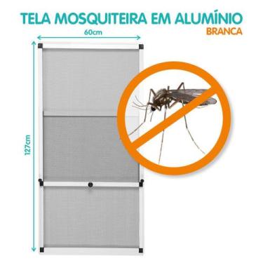 Imagem de Tela Mosquiteira em Alumínio Altura regulável de 68 a 127cm e Largura 