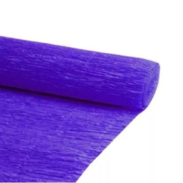 Imagem de 3 Rolinhos Papel Crepom Comum 48x200cm Papel Escolar Artesanato Decora