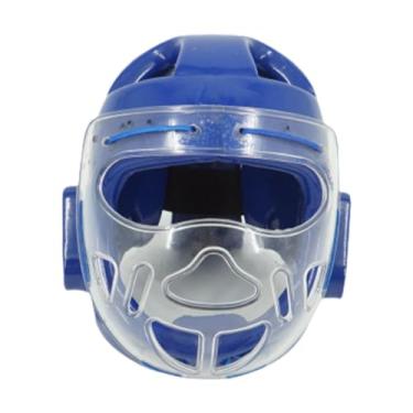 Imagem de Pegciuho Karate chapelaria boxe capacete ventilado luta profissional kickboxing adultos confortável leve cabeça de boxe engrenagem, L