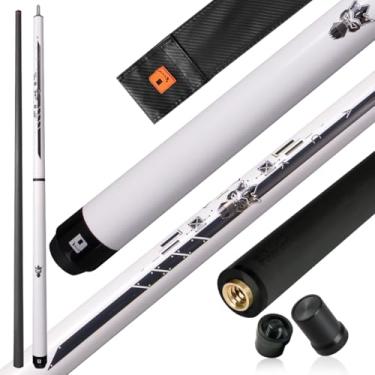 Imagem de YEUEK Little Monster Taco de fibra de carbono Break Jump Cue 3 peças Jump Cue Break Taco de sinuca 552.8 g 12,9 mm ponta com bolsa macia