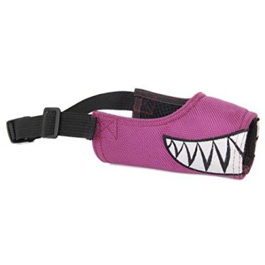 Imagem de Focinheira para Cachorro Pet Life"Funimation" Animated Nylon Mesh Protective Fashion Designer Anti-Bark Pet Dog, Pequena, Roxo