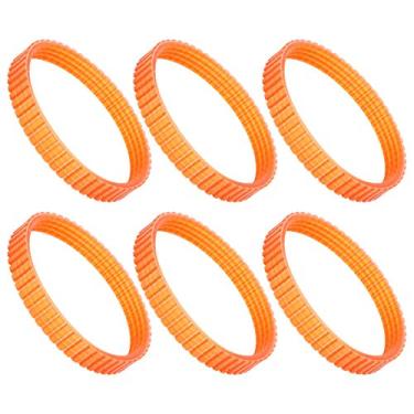 Imagem de Correia de Transmissão, Correia de Plaina de PU Super Resistente Com 9,5 Mm de Largura, Circunferência de 218 Mm, Laranja Claro, Correia de Engrenagem Dupla, F20A