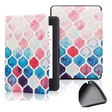 Imagem de GUKSRASO Capa para 7" Kindle Paperwhite 12th Gen 2024 e Kindle Colorsoft Signature Edition, PU e TPU Soft Traseiro Tampa Protetora para com Despertar/sono Automático