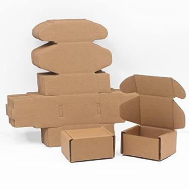 Imagem de MINGFANITY Caixas de Remessa Extra Pequenas de 3,1" X 1,5" X 2,5", Caixas de Papelão Ondulado Marrom Kraft, Recicláveis e Resistentes A Esmagamentos (Pacote com 20)