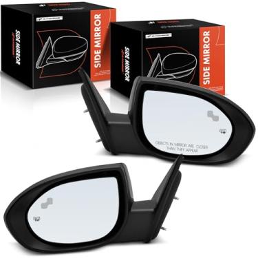 Imagem de A-Premium Par (2) espelhos retrovisores elétricos do lado do motorista e do passageiro - compatível com Mazda 6 2009-2010 - Retrovisor retrovisor externo preto dobrável manual aquecido com detecção de