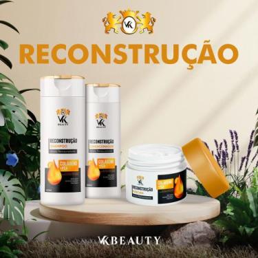 Imagem de Kit VK BEAUTY RECONSTRUÇÃO - Colágeno + PCA (shampoo 200ml + condicion