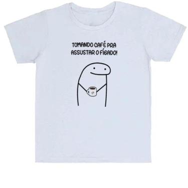 Imagem de Camiseta Infantil Tomando café pra assustar o fígado - Alearts, 16