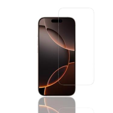 Imagem de Película de vidro temperado Quad Easy Self Install para iPhone 16 9H + [3,5 m grau militar à prova de estilhaçamento] Protetor de tela de vidro temperado [durável] Cobertura total, instalação em um