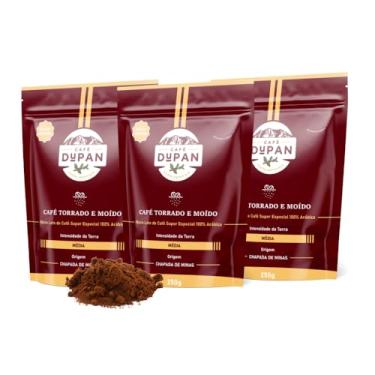 Imagem de Café Dupan Torrado e Moído - 250g (Variação de Quantidade de Pacotes Disponível) - Grãos Selecionados, Aromático e Fresco