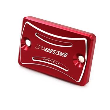 Imagem de 2020 capa de reservatório de freio frontal para SUZUKI DRZ 400S 400SM 400E 2010-2019 acessórios de motocicleta peças tampa de óleo de fluido logo direito vermelho preto ourocrazy sport vermelho br-cover drz-01