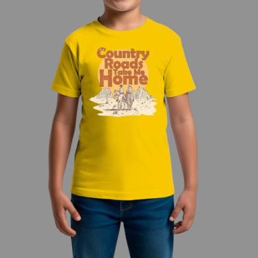 Imagem de Camisetas Infatil Básica Masculina Casual Manga Curta Country Read - R