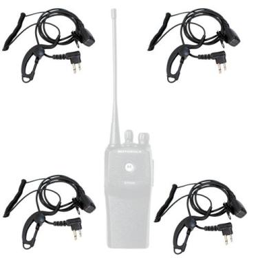 Imagem de 4 Fone Ouvido Microfone Rádio Comunicador P/ Motorola Ep450 - LELLIS R
