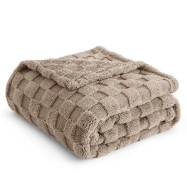 Imagem de Cobertor de Flanela Bedsure Light Taupe 130x150cm