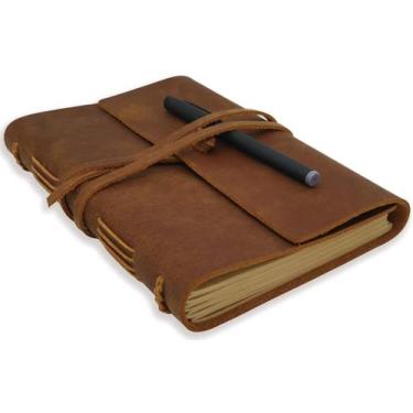 Imagem de Caderno CoolEathor POROMO Couro A5 - 240 Páginas - Marrom