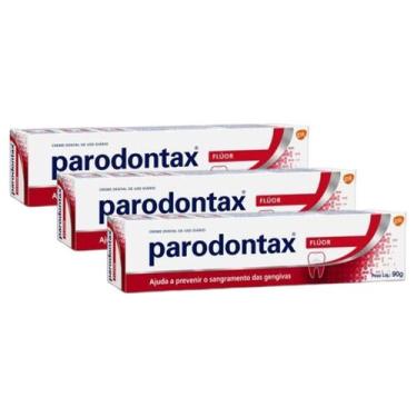 Imagem de Kit 3 Unidades Creme Dental Parodontax Fluor 90g