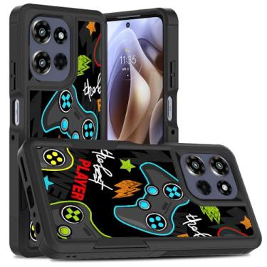 Imagem de Candykisscase Para Moto G Power, o melhor padrão de videogame de jogador, absorção de choque, PC rígido e capa protetora de camada dupla híbrida de silicone interno para Moto G Stylus 5G (Moto G Power