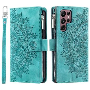 Imagem de HJZSZX Para Samsung A54 (5G) Crossbody Couro Zíper Carteira Cartão Case (Para Samsung A54 (5G)/verde)