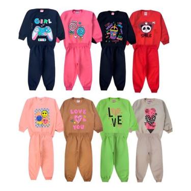 Imagem de Kit 3 Peças Agasalho E Calça Moletom Infantil Inverno 1402 - Fashion N