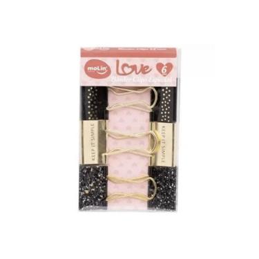 Imagem de Binder Clips Molin Love Especial Preto 32mm Com 06