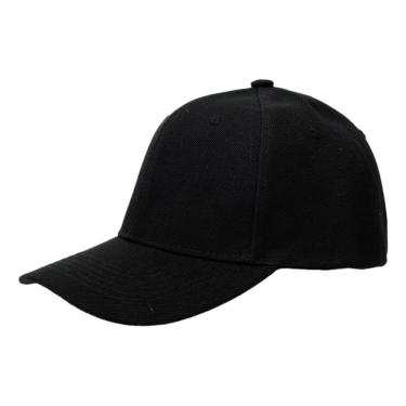 Imagem de Boné Preto Liso Aba Curva Para Personalização Sublimação - 1 Unidade