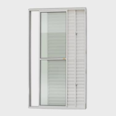 Imagem de Porta de Alumínio Balcão 210x120cm 3 Folhas com Vidro Liso Super Brilhante Brimak