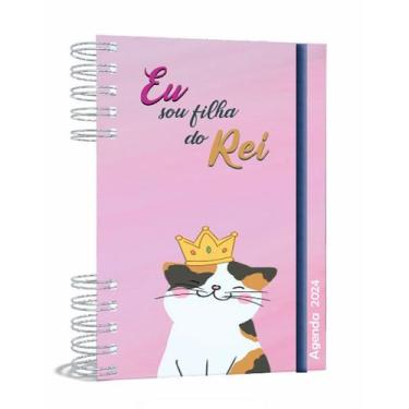 Imagem de Agenda Gospel Cristã 2024 - gatinha sou filha do Rei - A5 2024 - Um Ve