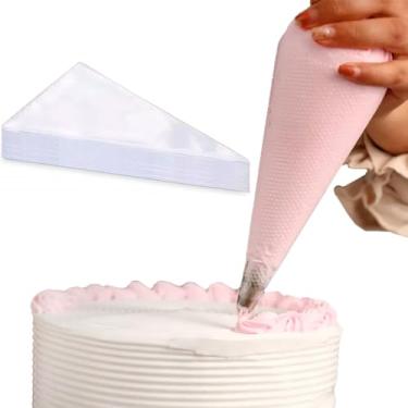 Imagem de Kit de Sacos de Confeiteiro Descartáveis, 50 Unidades, 42 x 35 cm, para Decoração de Bolos e Confeitaria