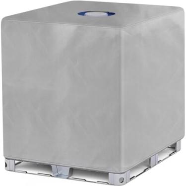 Imagem de Fuzfaer Capa Protetora Para Tanque Externo Ibc Barril De Água Chuva 1000 L, À Prova D'Água (Prata)