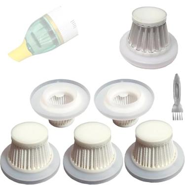 Imagem de Feenynic Pacote com 6 filtros Hepa compatíveis com aspirador de pó Duck como visto na TV, um filtro de aço durável para aspirador de pó sem fio envolvido (aspirador não incluído)