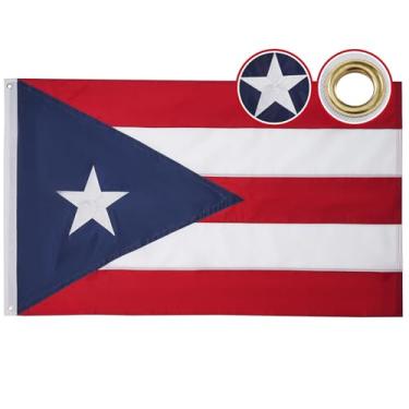 Imagem de Flagolden Bandeira de Porto Rico 9,5 x 1,5 m