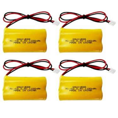Imagem de GSUIVEER Placa de saída de bateria de luz de emergência 2,4 V substituição 2,4 volts 1100mAh Ni-CD compatível com Lithonia 10010034 Exitronix 10010036 Interstate NIC1394 BEL-179 (pacote com 4)