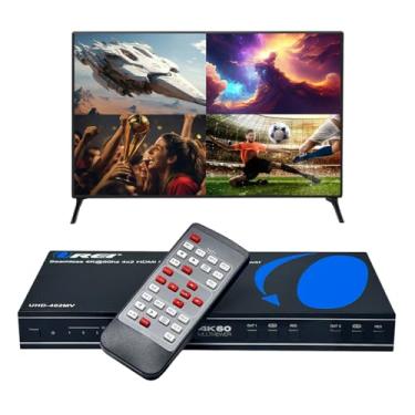 Imagem de OREI 4K Multi Hdmi Viewer Quad 4 Em 2 Saídas, Matrix Switcher 4 Portas Suporte Remoto Ir Sem Emenda 4K @ 60Hz 1080P para Ps4/Pc/Dvd/Câmera de Segurança, Switch Hdmi Saída de Áudio Óptico L/R - Uhd-402